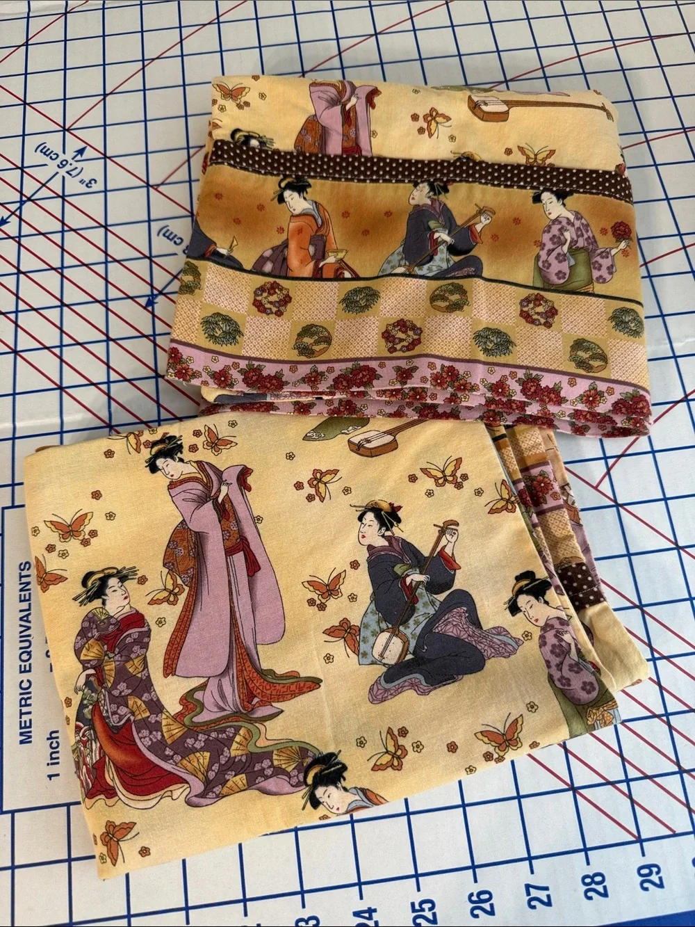 Vintage Asian Geisha Pillowcase Pair Japanese-Inspired Cotton Blend Standard